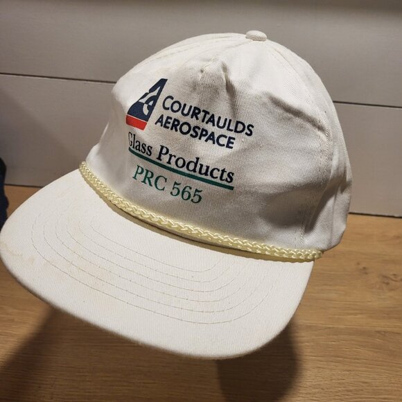 COURTAULDS AEROSPACE Hat Snapback Vintage 80s Cap Trucker - Picture 1 of 9